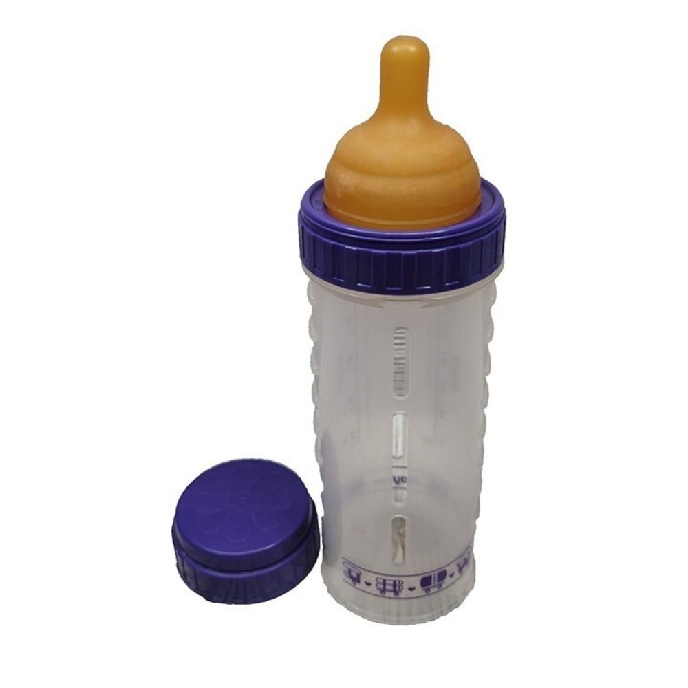 Playtex Round Top Fast Nipple Nurser Drop In‎ Baby Bottle Infant 8 oz Purple Vtg